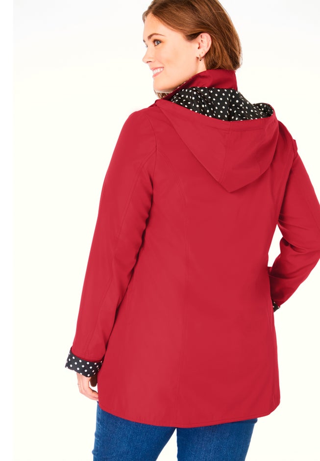 Dot Trim Raincoat image number 1