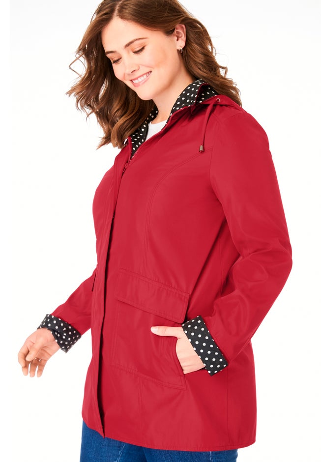 Dot Trim Raincoat image number 2