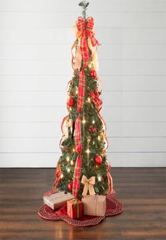 Fully Decorated Pre-Lit 4&frac12;' Pop-Up Christmas Tree