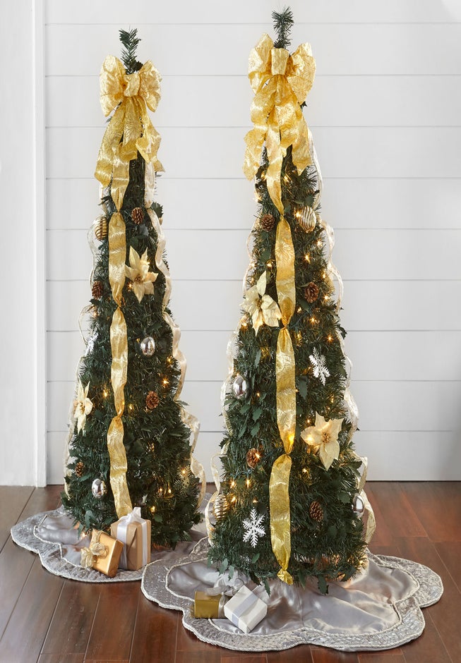 Fully Decorated Pre-Lit 4&frac12; Ft. Pop-Up Christmas Tree image number 1