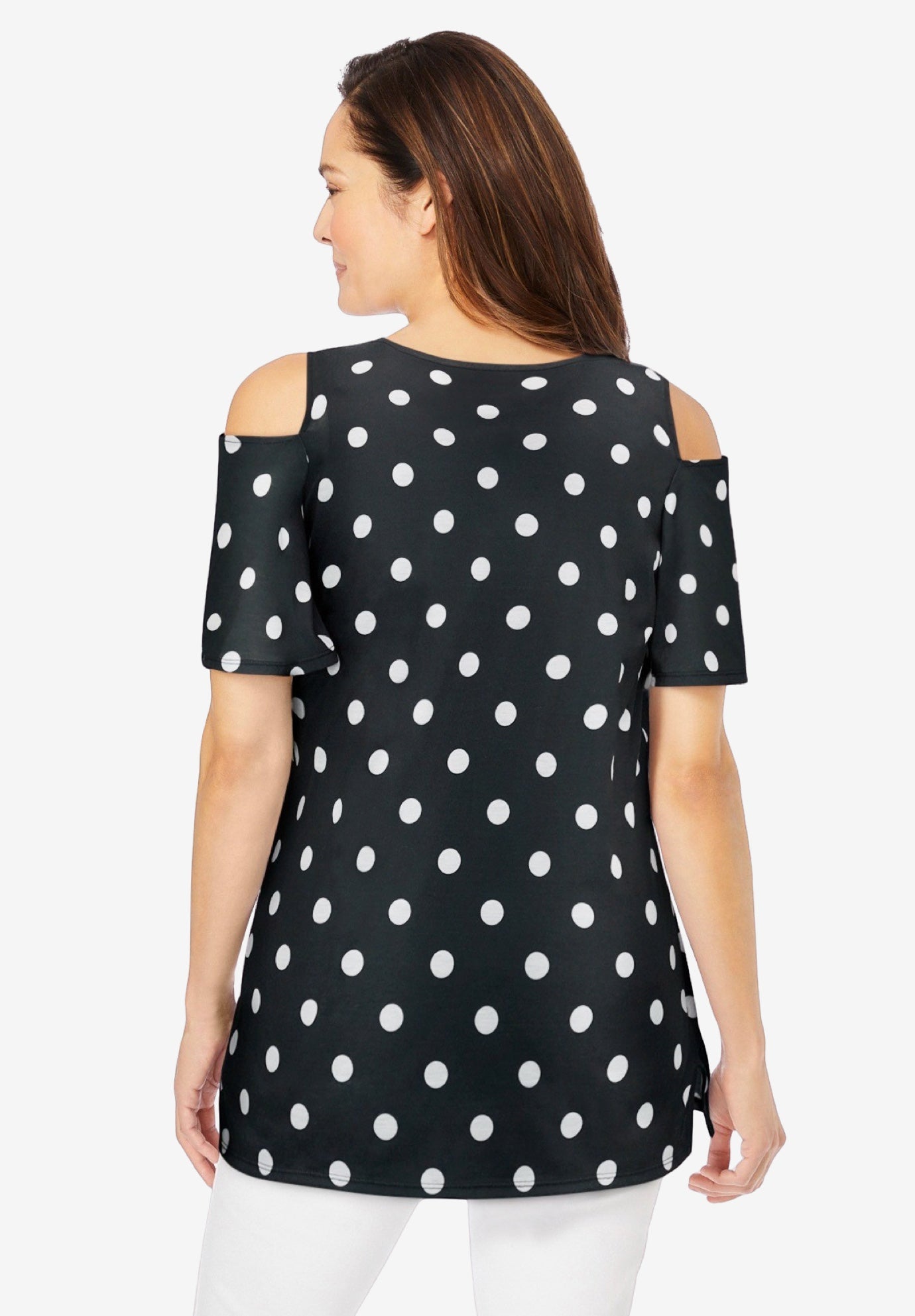 Short-Sleeve Cold-Shoulder Tee image number 1