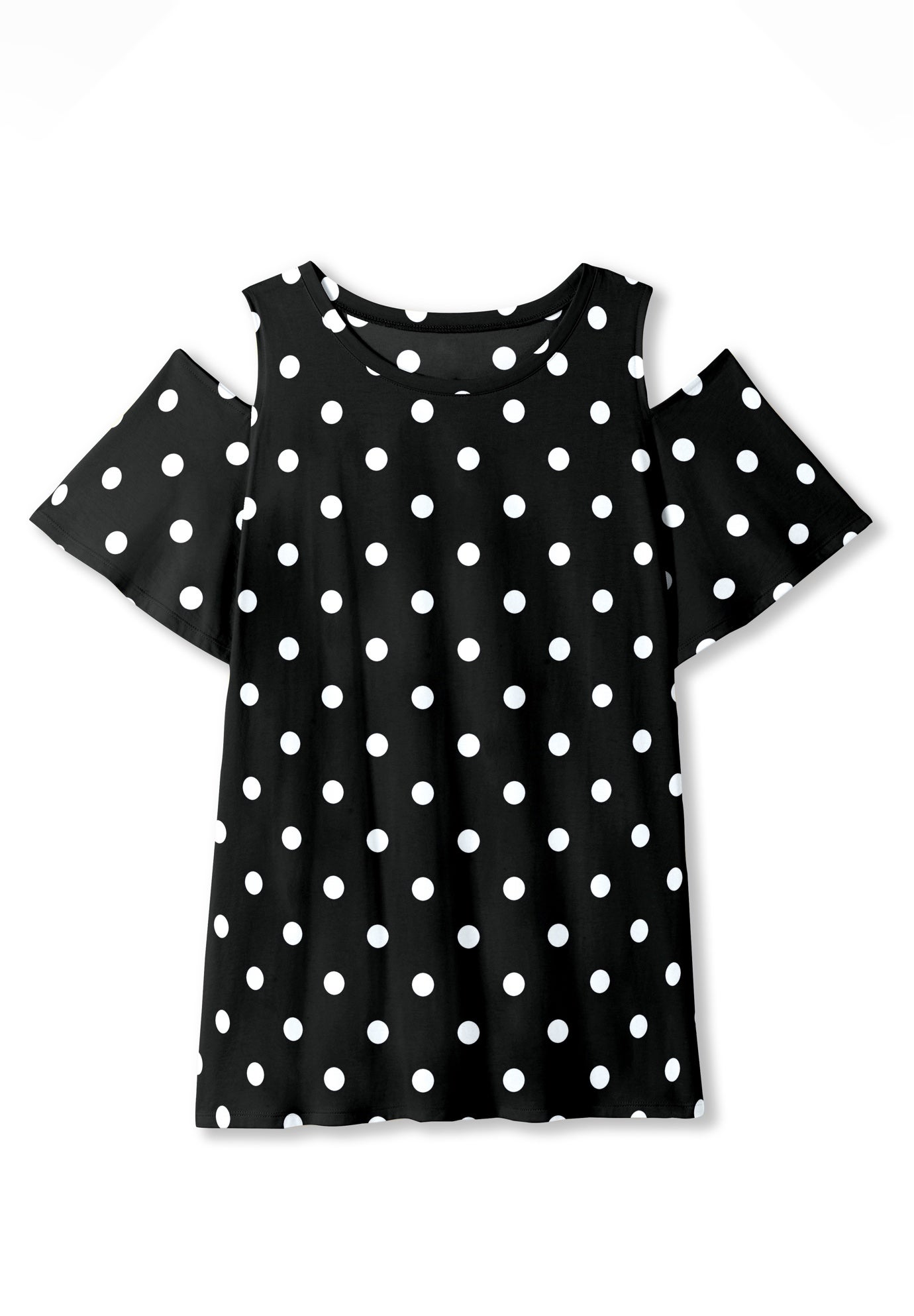 Short-Sleeve Cold-Shoulder Tee image number 2