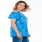 Short-Sleeve Cold-Shoulder Tee image number null