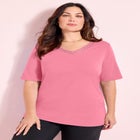 Suprema&reg; Crochet V-Neck Tee image number null