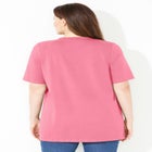 Suprema&reg; Crochet V-Neck Tee image number null