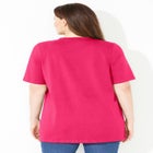 Suprema® Crochet V-Neck Tee image number null