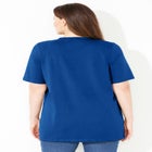 Suprema&reg; Crochet V-Neck Tee image number null