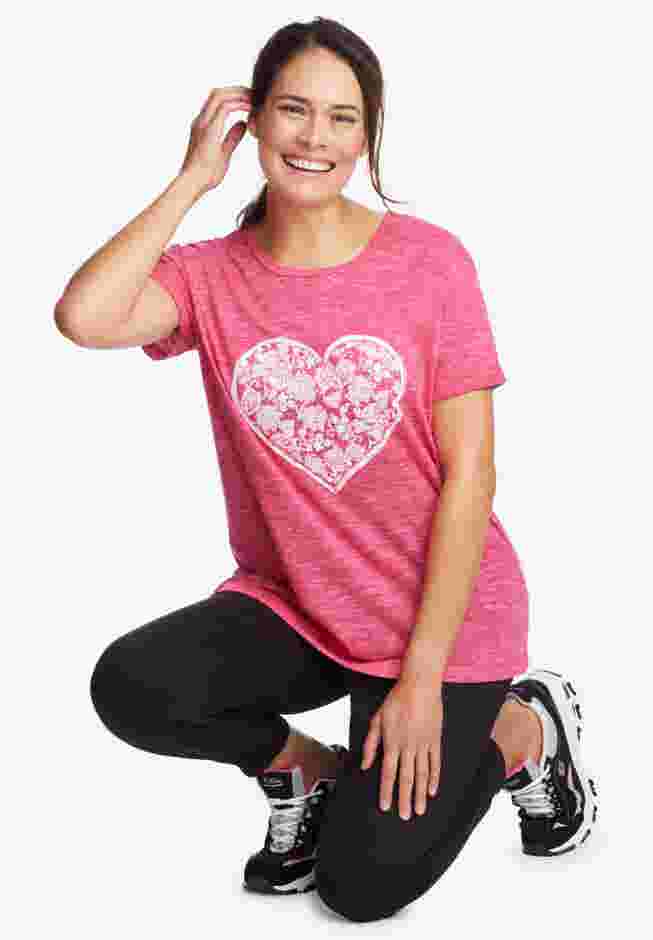 Marled Cuffed-Sleeve Tee image number 3