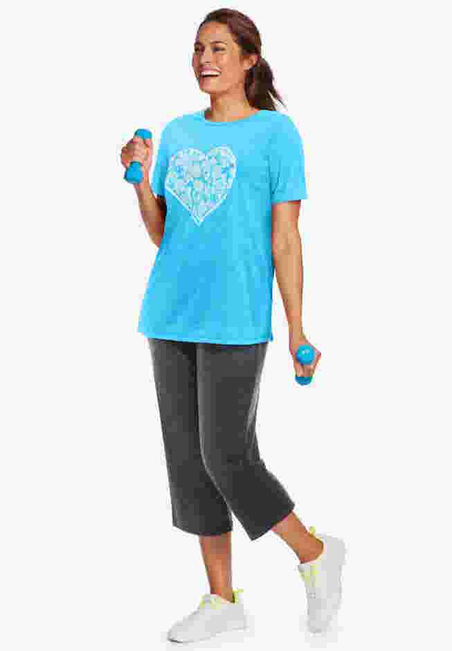 Marled Cuffed-Sleeve Tee image number 5