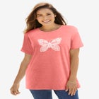 Marled Cuffed-Sleeve Tee image number null