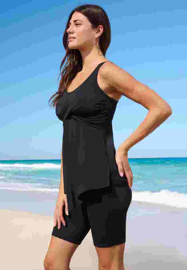 Longer-Length Twist-Front Tankini image number 2