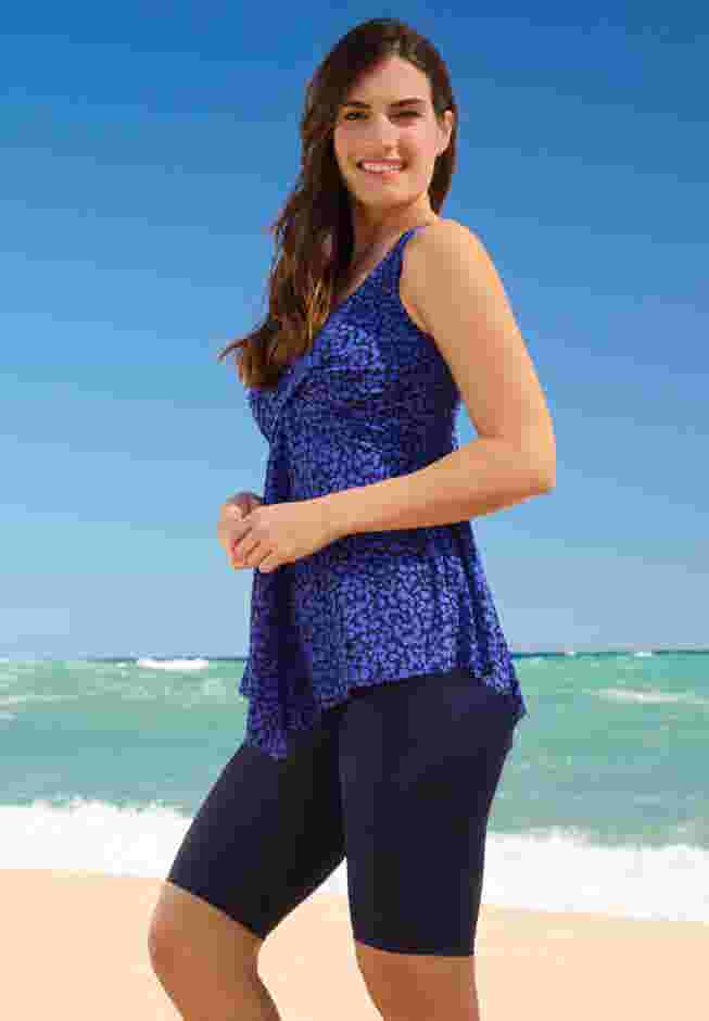 Longer-Length Twist-Front Tankini image number 2