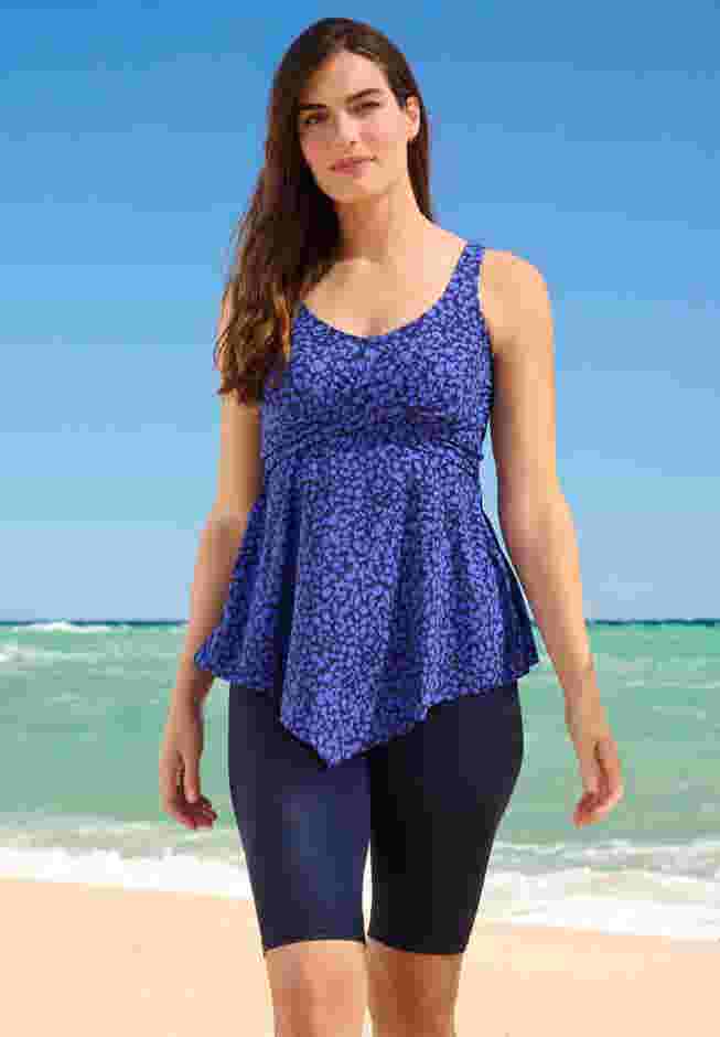 Longer-Length Twist-Front Tankini image number 0