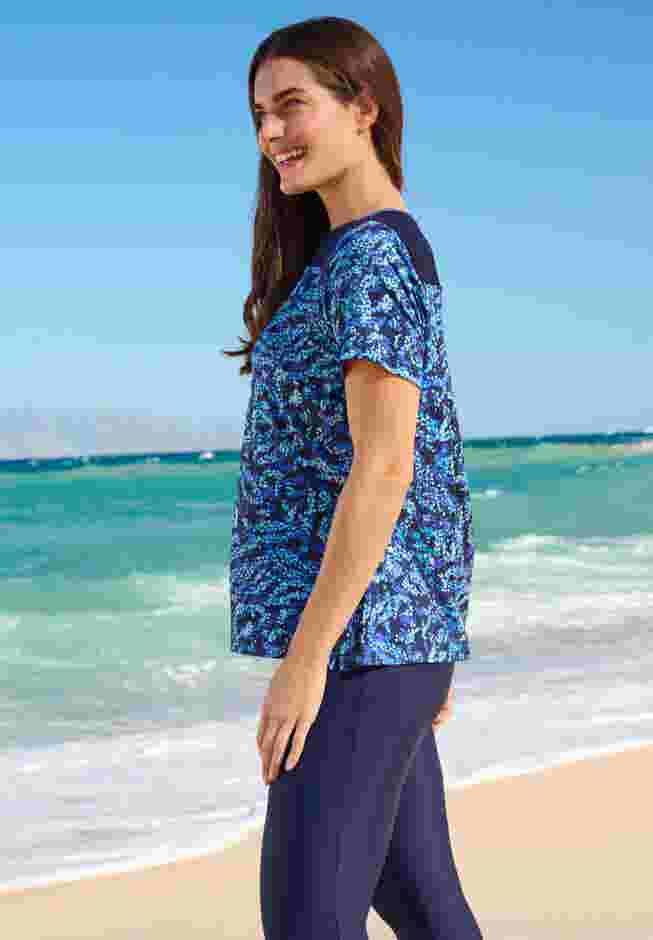 Mesh Yoke Swim Tee image number 2