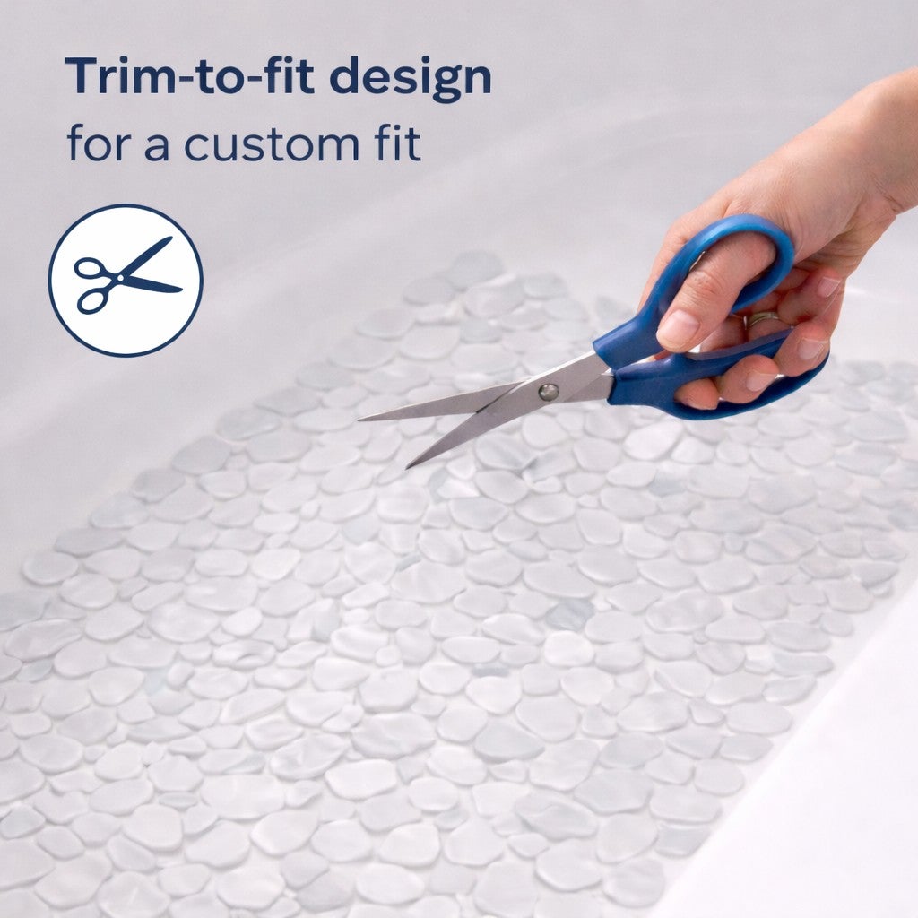 Extra Long Tub Mat With River Stones Design image number 2