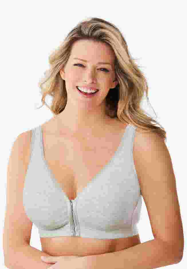 Wireless Front-Close Cotton Comfort Bra image number 0