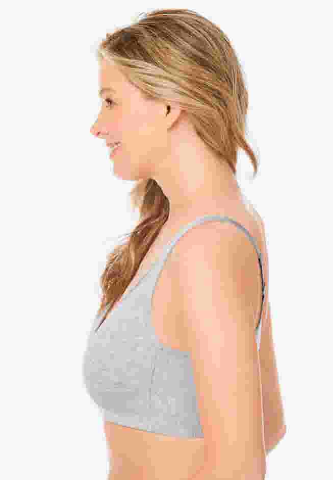 Wireless Front-Close Cotton Comfort Bra image number 2