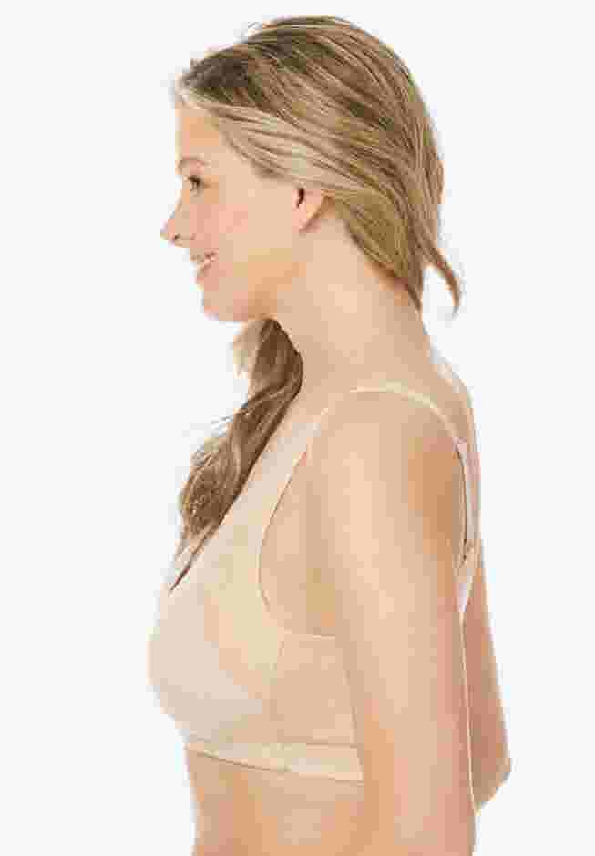 Wireless Front-Close Cotton Comfort Bra image number 2