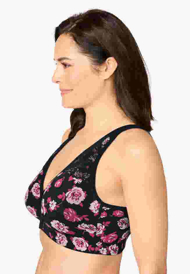 Wireless Front-Close Cotton Comfort Bra image number 2