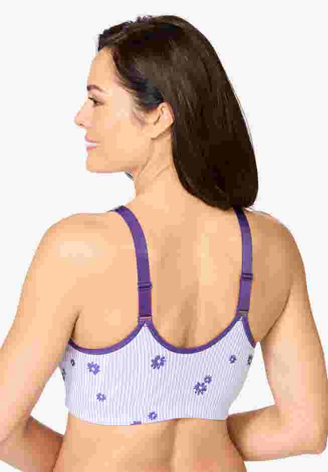 Wireless Front-Close Cotton Comfort Bra image number 1
