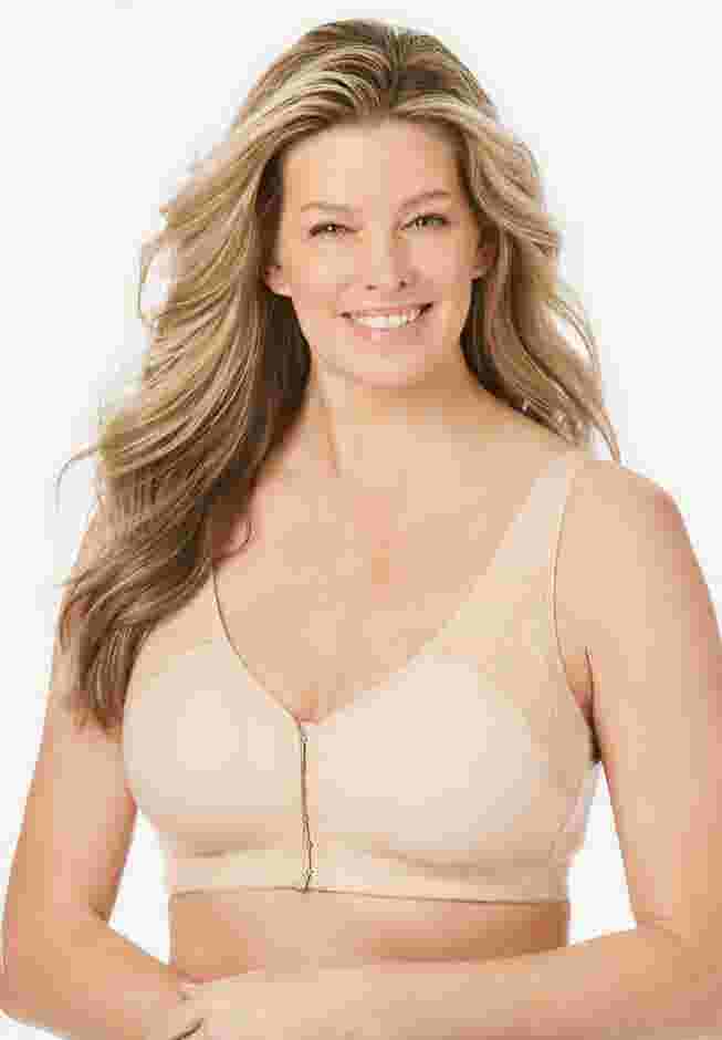 Wireless Front-Close Cotton Comfort Bra image number 0
