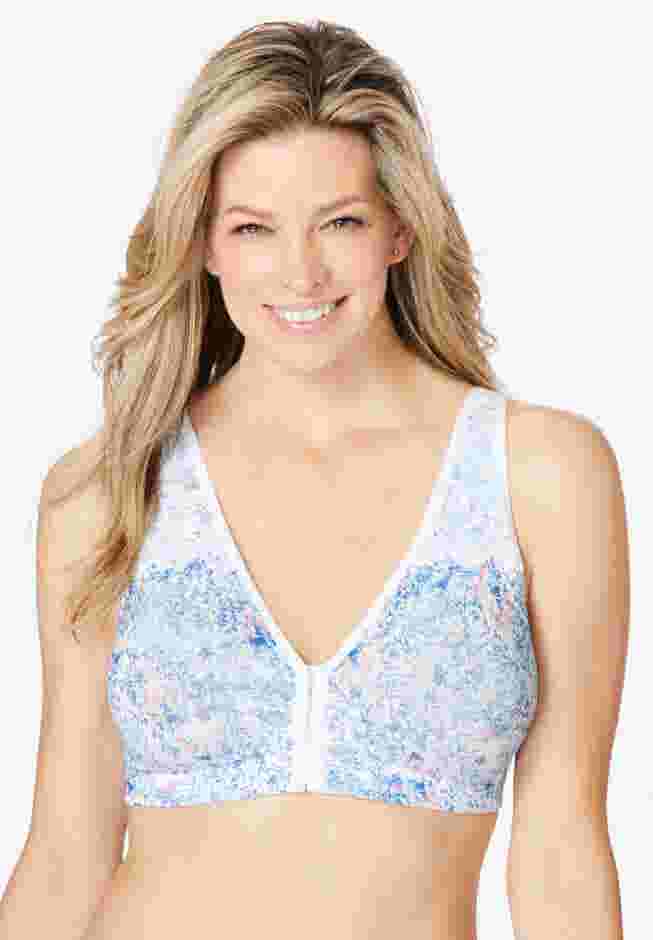 Wireless Front-Close Cotton Comfort Bra image number 0