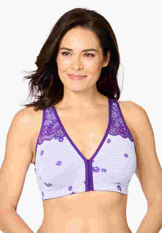 Wireless Front-Close Cotton Comfort Bra image number 0