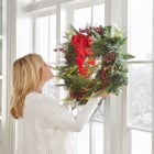 28" Pre-Lit Holiday Classic Wreath image number null
