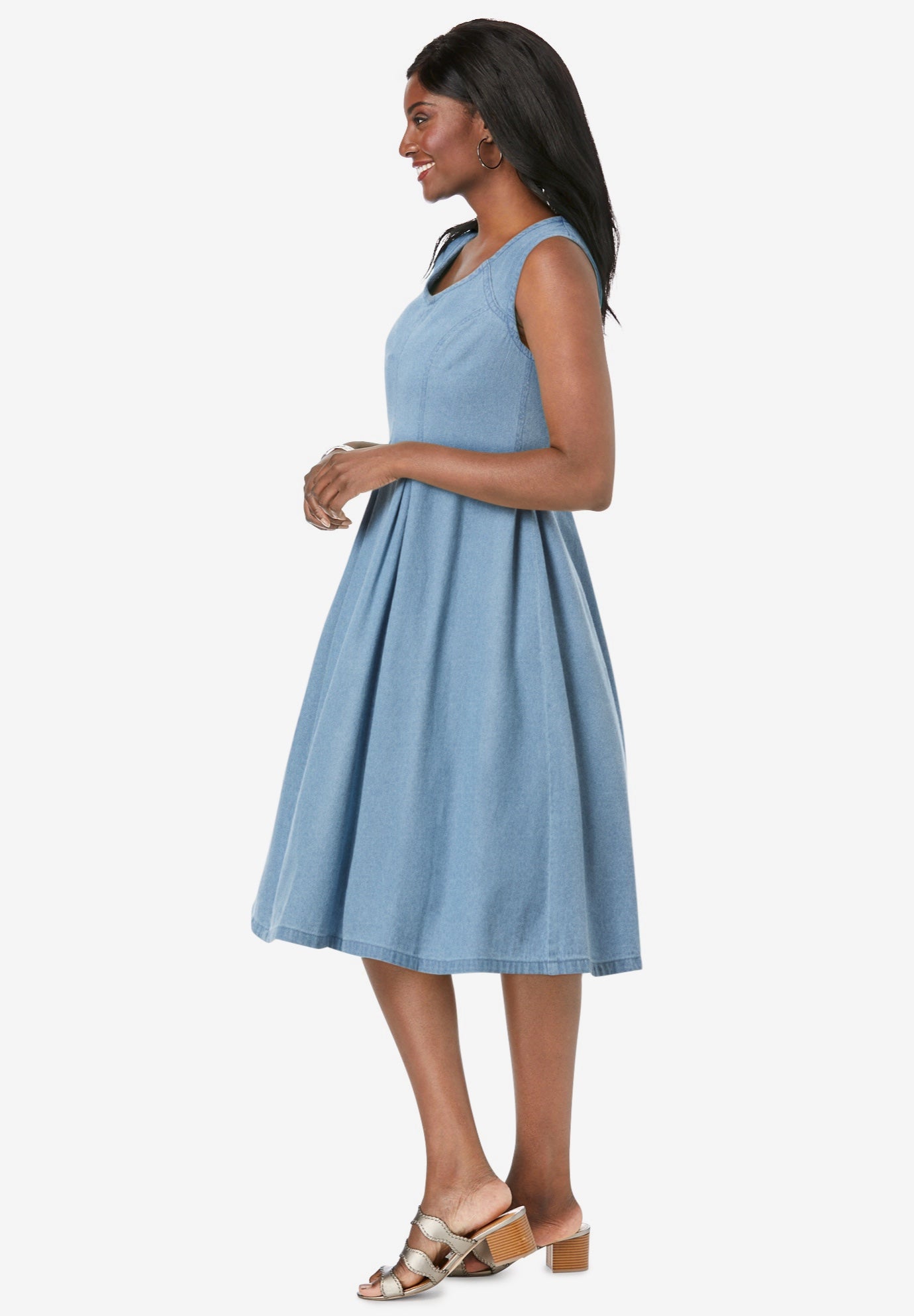 Cotton Denim Dress image number 2