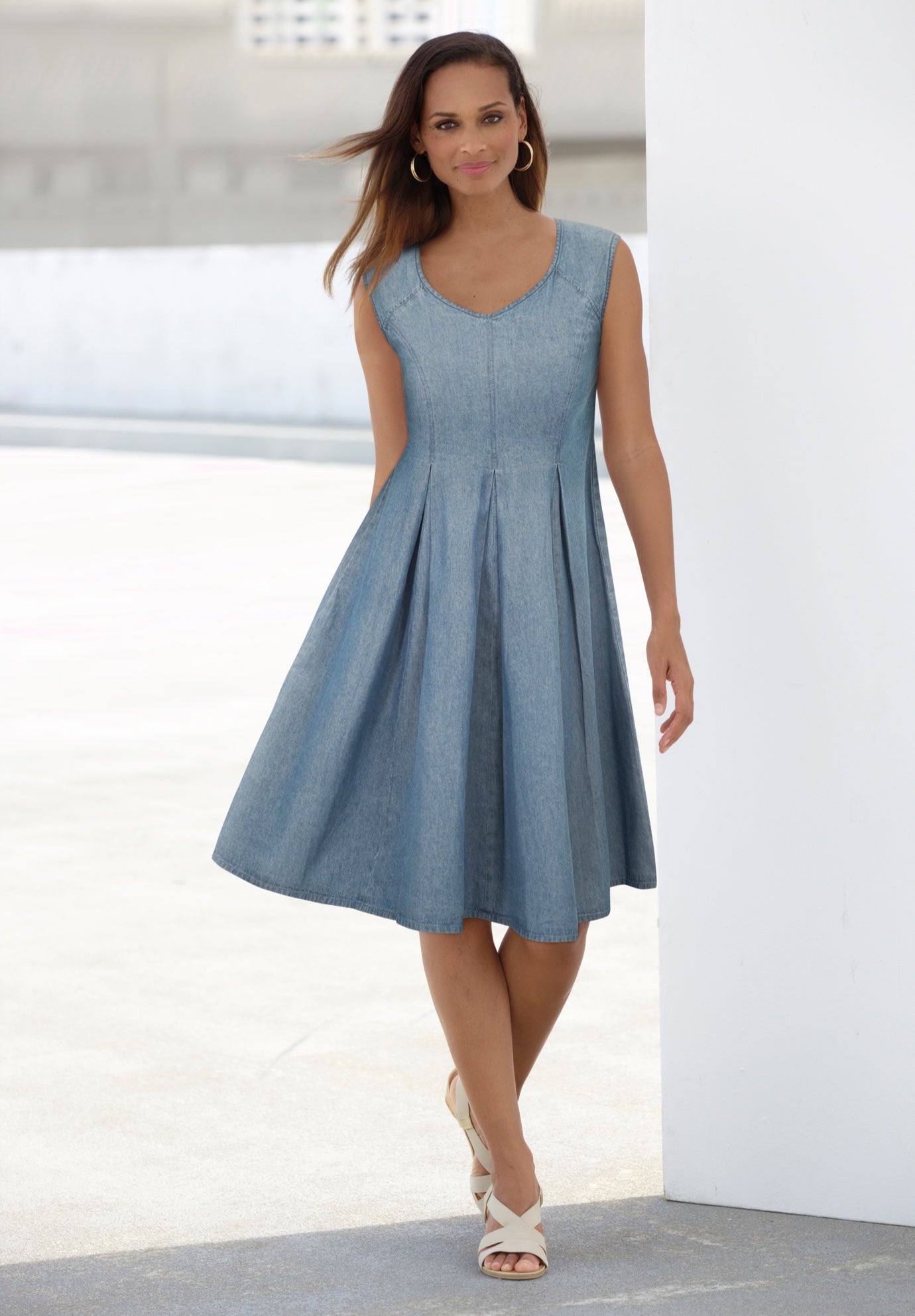 Cotton Denim Dress image number 3