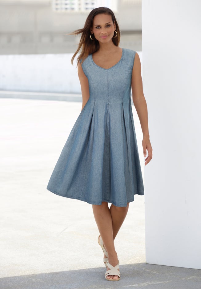 Cotton Denim Dress image number 3