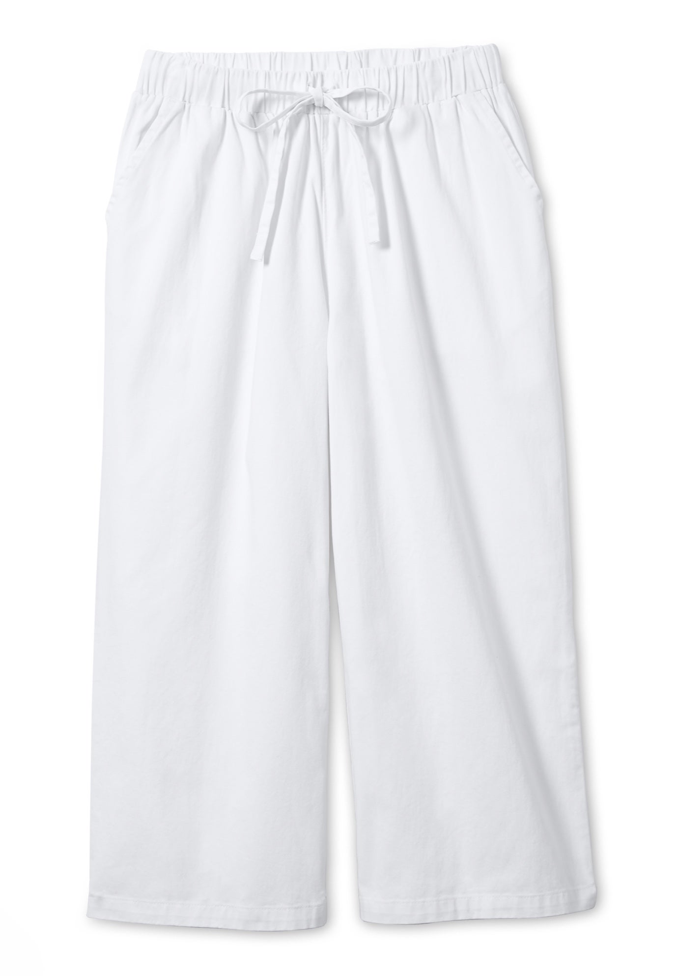 Drawstring Denim Capri image number 1