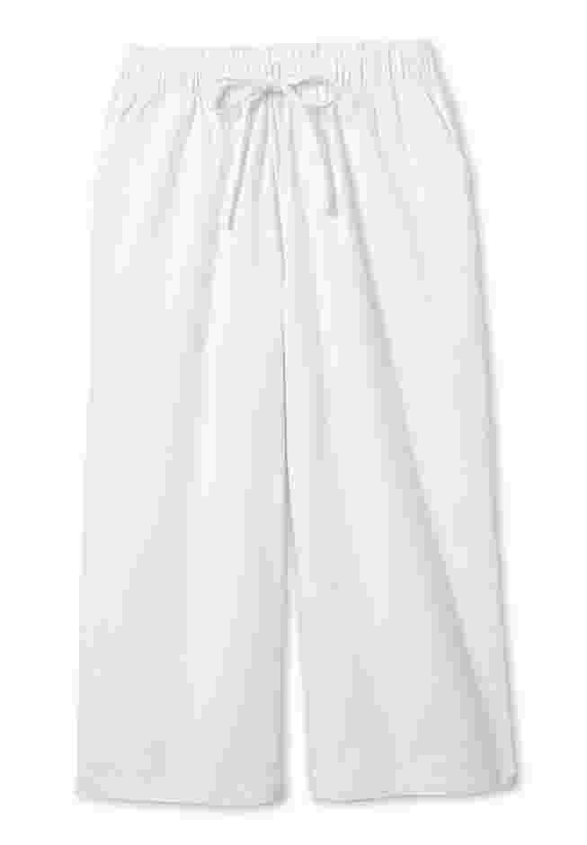 Drawstring Denim Capri image number 1