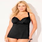 Bra Sized Drape Front Lightweight Underwire Tankini Top image number null