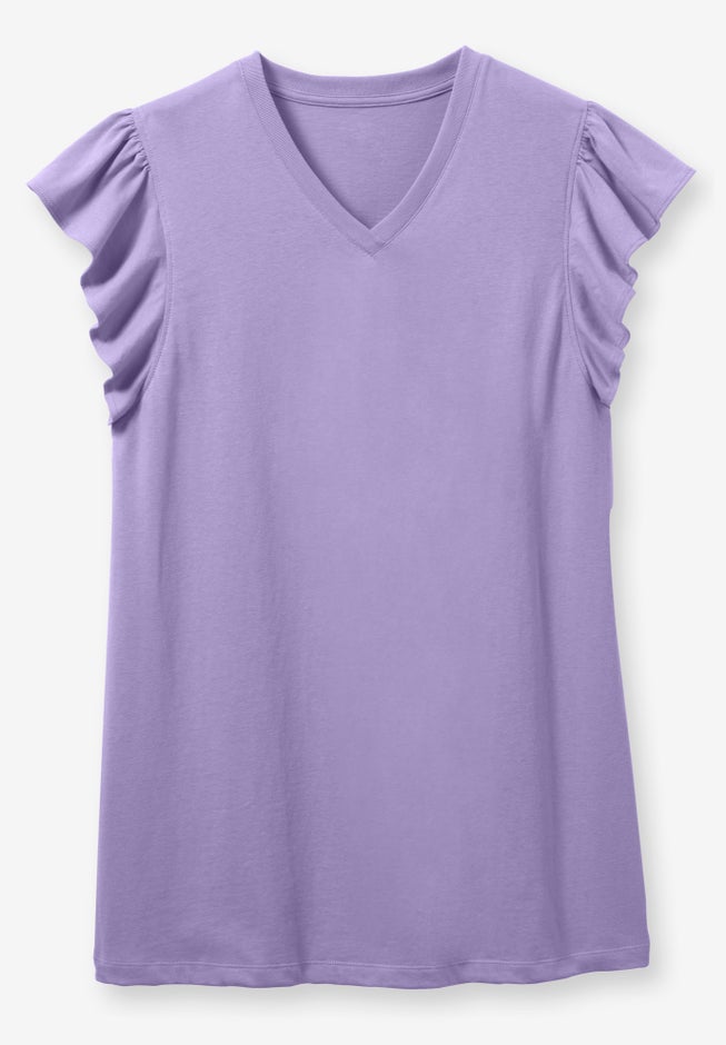 Embroidered V-Neck Tunic image number 1