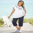 Embroidered V-Neck Tunic image number null