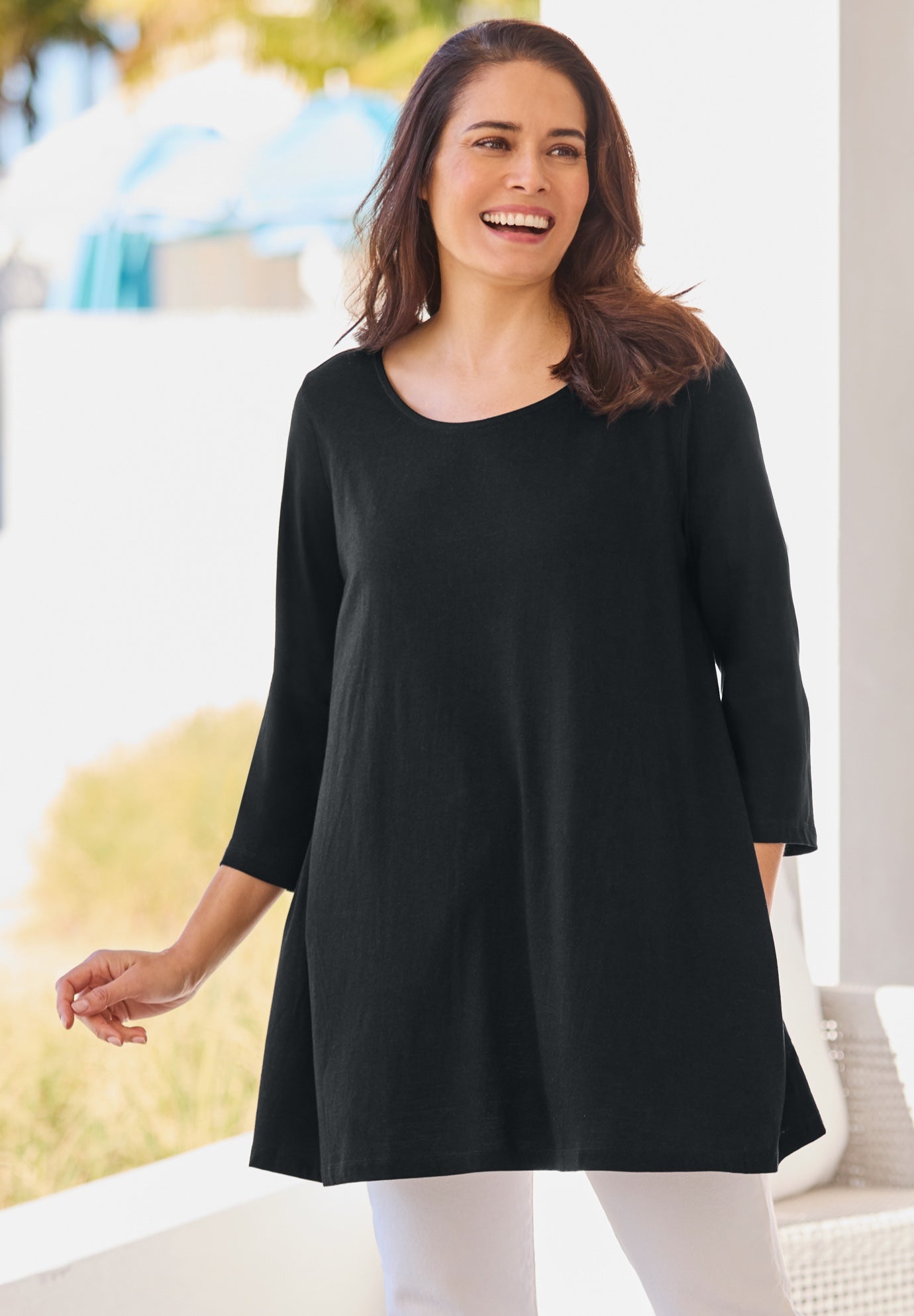 トップス Alumu jacquard design 2way tunic tops alumu jacquard design 2way tunic tops