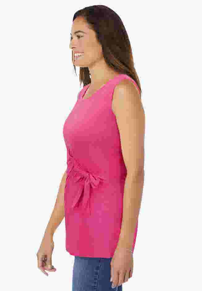 Sleeveless Side Tie Tank image number 2