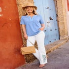 Lace-Up Knit Tee image number null