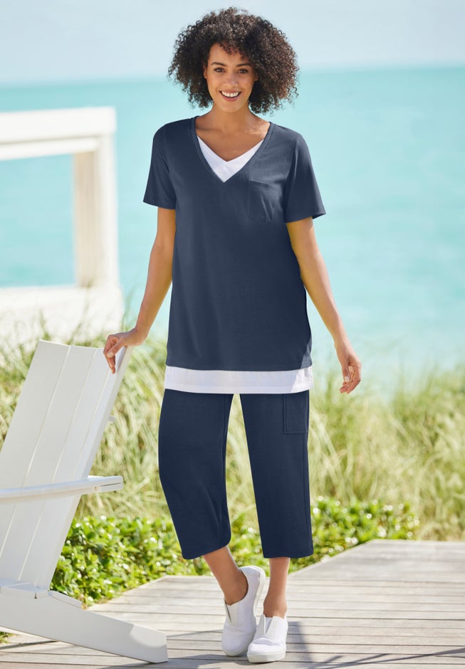 Knit Cargo Capri image number 3