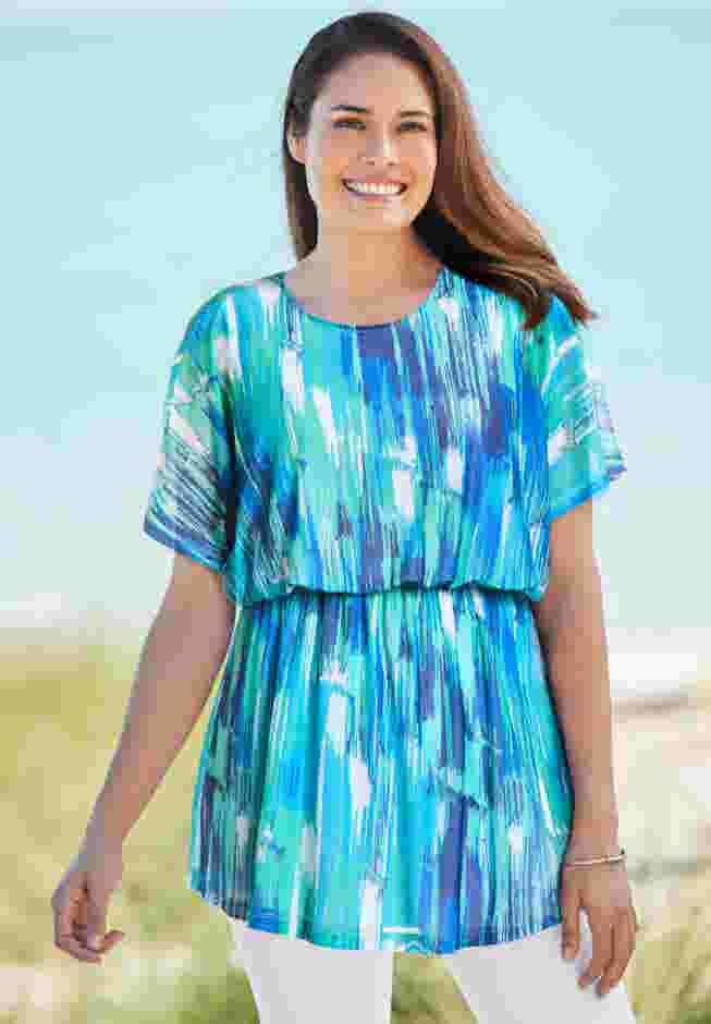 Miracle Mesh Blouson Tunic image number 5