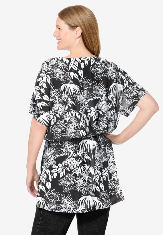 Miracle Mesh Blouson Tunic image number 1