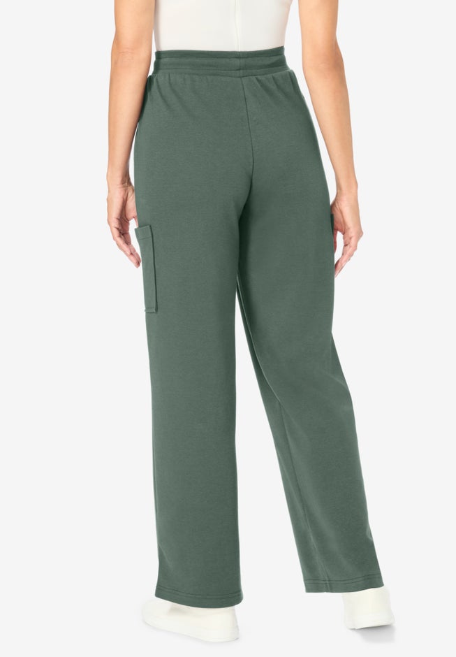 Knit Pull-On Drawstring Cargo Pants image number 1