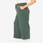 Knit Pull-On Drawstring Cargo Pants image number null