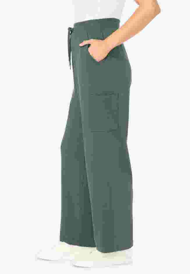 Knit Pull-On Drawstring Cargo Pants image number 2