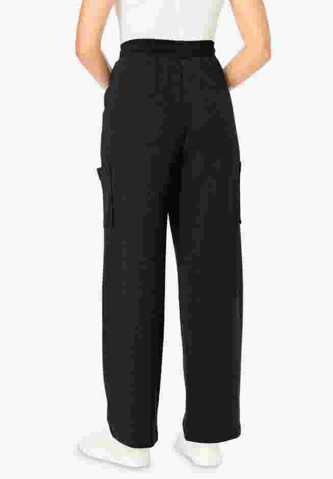 Knit Pull-On Drawstring Cargo Pants image number 1