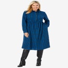 Plaid flannel A-line shirtdress image number null