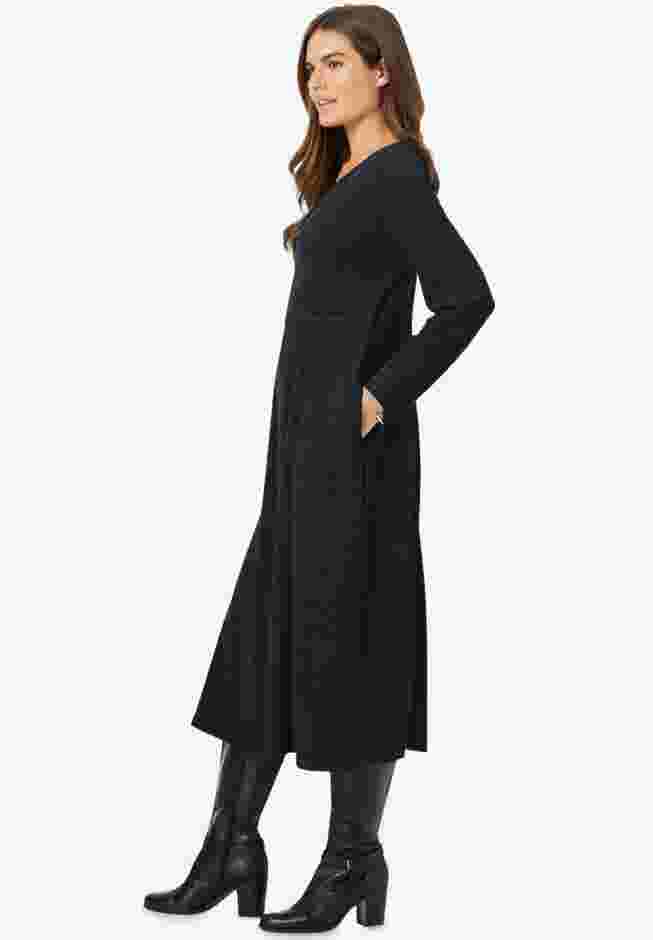 Thermal Knit A-Line Dress image number 2