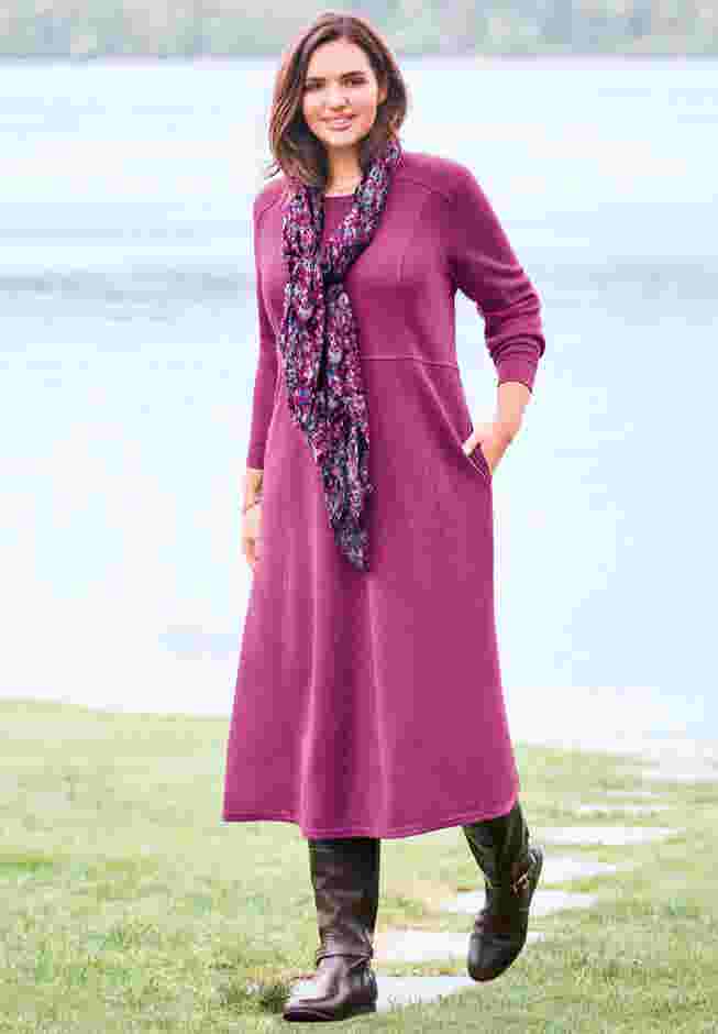 Thermal Knit A-Line Dress image number 0