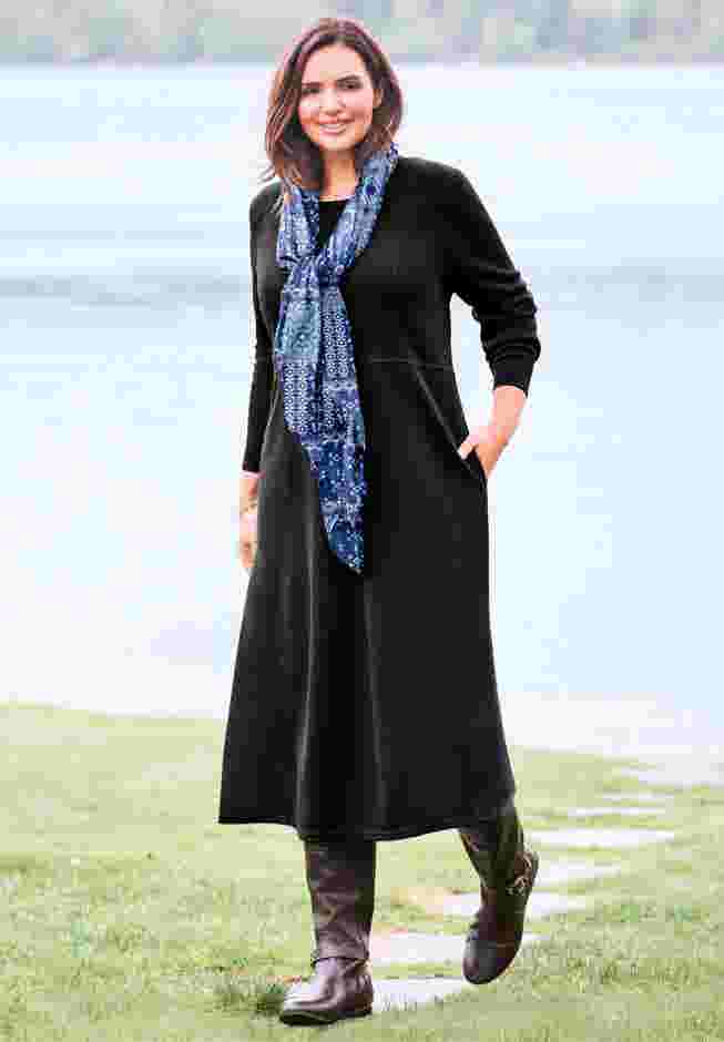 Thermal Knit A-Line Dress image number 0